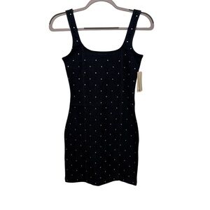 Hudson Jeans Denim Blue Mini Dress with White Dots